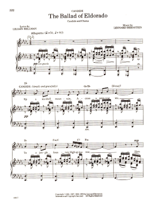 Picture of The Ballad of Eldorado, from "Candide", Candide & chorus, Lillian  Hellman & Leonard Bernstein, sheet music
