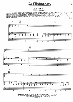 Picture of La Charreada, Felipe Bermejo, recorded by Linda Ronstast, sheet music