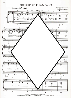 Picture of Sweeter Than You, Baker Knight, recorded by Ricky Nelson, sheet music