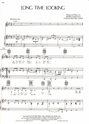 Picture of Long Time Looking, Carole Bayer Sager & Peter Allen, sheet music
