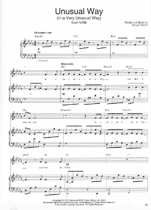 Picture of Unusual Way (In a Very Unusual Way), from "Nine", Maury Yeston, as sung by Barbra Streisand, sheet music