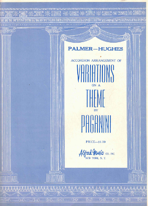Picture of Variations on a Theme (Caprice No. 24) by Paganini, arr. Palmer-Hughes, accordion solo sheet music