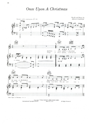 Picture of Once Upon a Christmas, Dolly Parton, sheet music