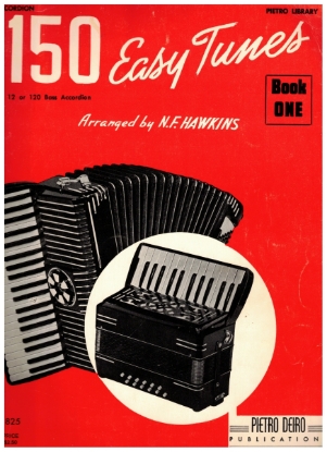 Picture of 150 Easy Tunes Book 1, arr. N. F. Hawkins, accordion solo, sheet music folio