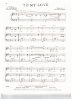 Picture of To My Love, Jay Livingston/ Ray Evans/ Henry Mancini, sheet music