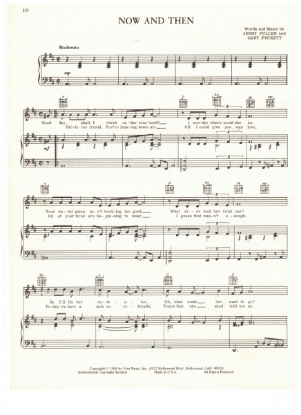 Picture of Now and Then, Jerry Fuller & Gary Puckett, recorded by Gary Puckett & the Union Gap, sheet music