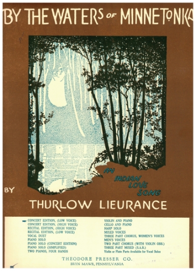 Picture of By the Waters of Minnetonka, J. M. Cavanass & Thurlow Lieurance, low voice 