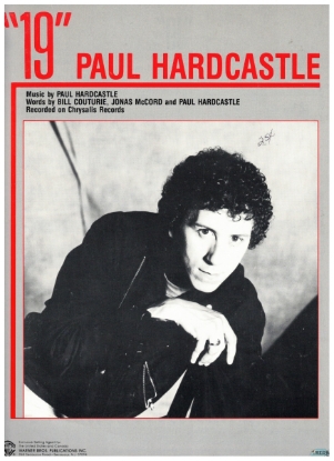 Picture of "19", Bill Couture/ Jonas McCord/ Paul Hardcastle, recorded by Paul Hardcastle, sheet music