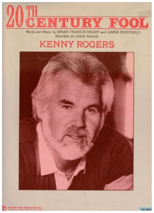 Picture of 20th Century Fool, Brian Francis Neary & James Photoglo, recorded by Kenny Rogers, sheet music
