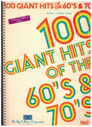 Picture of 100 Giant Hits of the 60's & 70's, sheet music songbook