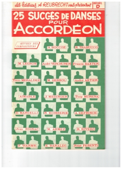 Picture of 25 Dance Hits for Accordion Book "D", accordion solo