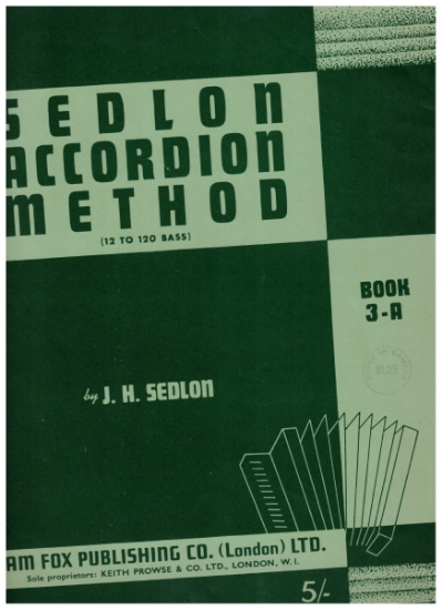 Picture of Sedlon Accordion Method Book 3A, ed. J. H. Sedlon