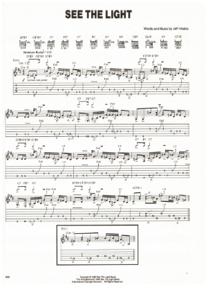 Picture of See the Light, written & recorded by Jeff Healey, guitar TAB sheet music