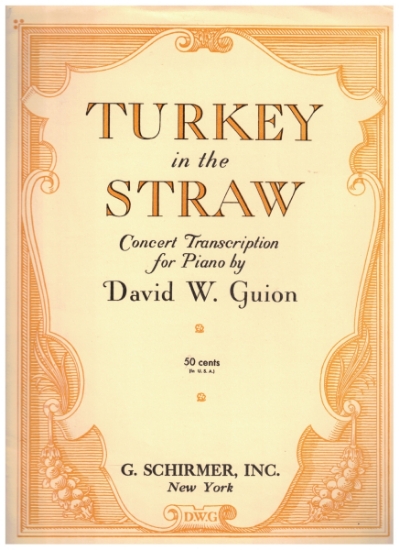 Picture of Turkey in the Straw, David W. Guion, piano solo sheet music