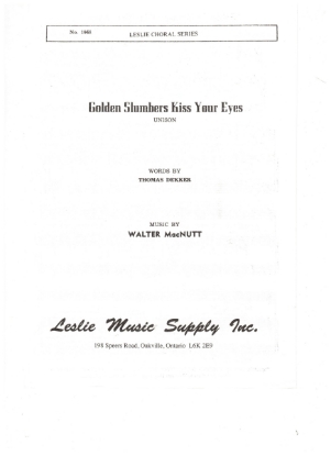 Picture of Golden Slumbers Kiss Your Eyes, Thomas Dekker & Walter MacNutt, vocal solo, octavo sheet music