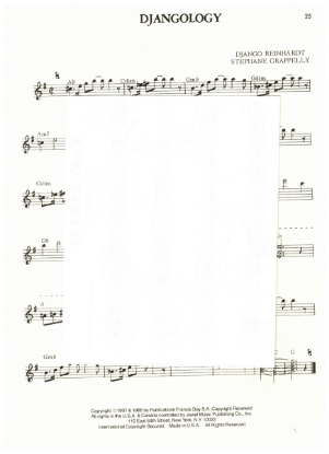 Picture of Djangology, Django Reinhardt & Stephane Grappelly, guitar solo, sheet music