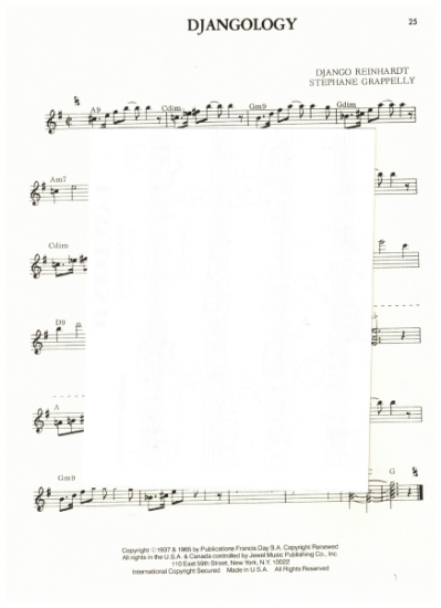 Picture of Djangology, Django Reinhardt & Stephane Grappelly, guitar solo, sheet music