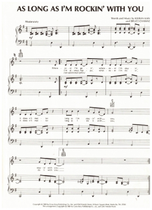 Picture of As Long As I'm Rockin' With You, Kieran Kane & Bruce Channel, recorded by John Conlee, sheet music