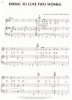 Picture of Trying to Love Two Women, Sonny Throckmorton, recorded by The Oak Ridge Boys, sheet music