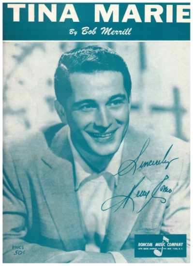 Picture of Tina Marie, Bob Merrill, recorded by Perry Como, sheet music