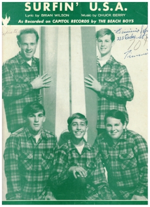 Picture of Surfin' U. S. A., Brian Wilson & Chuck Berry, recorded by The Beach Boys, sheet music