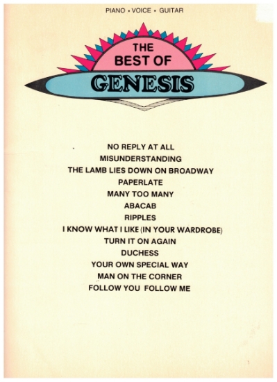 Picture of The Best of Genesis, sheet music songbook