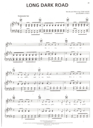 Picture of Long Dark Road, Tony Hicks & Kenny Lynch, recorded by The Hollies, sheet music