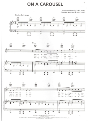 Picture of On a Carousel, Tony Hicks/ Graham Nash/ Allan Clarke, recorded by The Hollies, sheet music