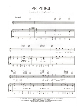 Picture of Mr. Pitiful, Otis Redding & Steve Lee Cropper, recorded by Otis Redding, sheet music