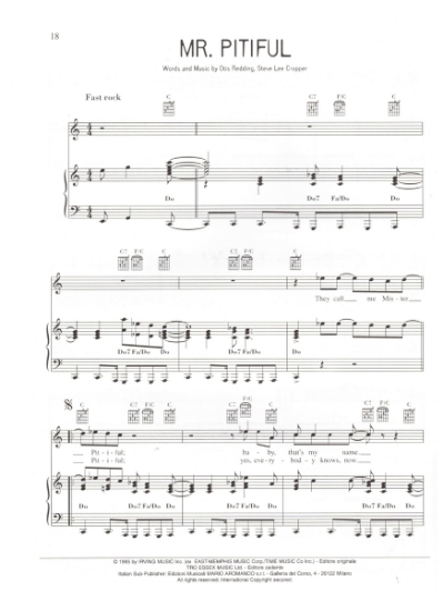 Picture of Mr. Pitiful, Otis Redding & Steve Lee Cropper, recorded by Otis Redding, sheet music