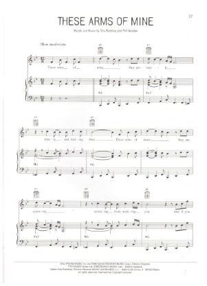 Picture of These Arms of Mine, Otis Redding & Phil Walden, recorded by Otis Redding, sheet music