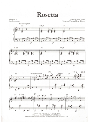 Picture of Rosetta, Earl "Fatha" Hines & William Henri Woode, arr. for stride piano by Judy Carmichael, sheet music