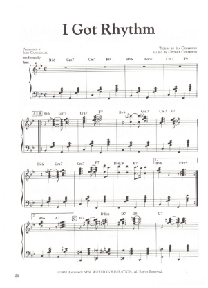 Picture of I Got Rhythm, Ira & George Gershwin, transcribed for stride piano by Judy Carmichael, piano solo sheet music