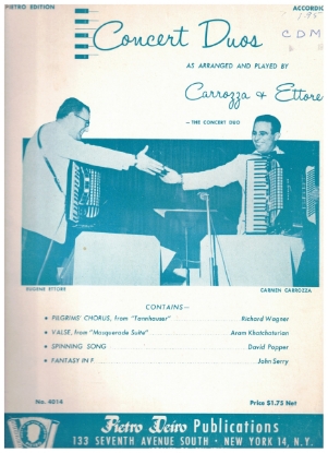 Picture of Concert Duos for Accordions, arr. Carman Carrozza & Eugene Ettore, accordion duets, sheet music folio