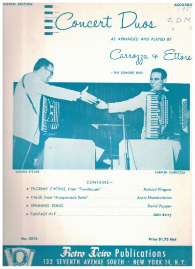 Picture of Concert Duos for Accordions, arr. Carman Carrozza & Eugene Ettore, accordion duets, sheet music folio