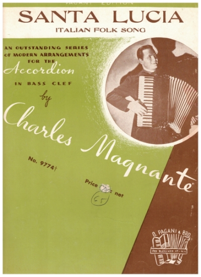 Picture of Santa Lucia, Italian Folk Song, arr. Charles Magnante, accordion solo sheet music