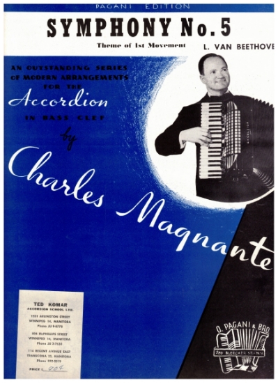 Picture of Symphony No. 5 (theme from 1st Movement), L. van Beethoven, arr. Charles Magnante, accordion solo sheet music