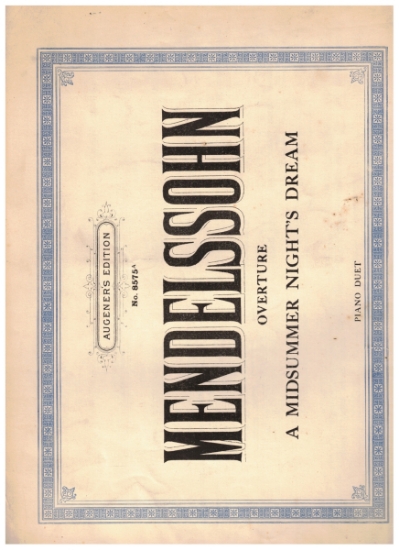 Picture of Overture to A Midsummer Night's Dream, Felix Mendelssohn, piano duet