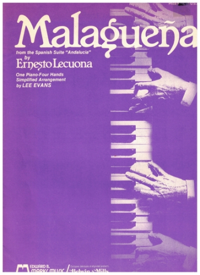 Picture of Malaguena, from the "Andalucia Suite", Ernesto Lecuona, arr. Lee Evans, easy piano duet