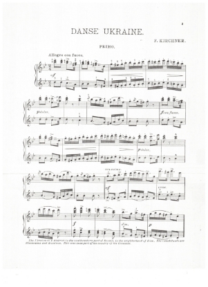 Picture of Danse Ukraine, F. Kirchner, piano duet, sheet music