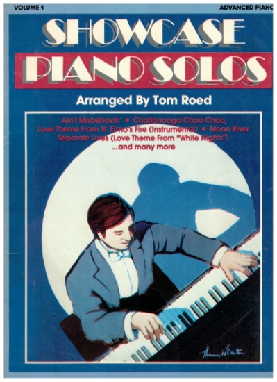 Picture of Showcase Solos Book 1, arranged by Tom Roed, advanced piano solos, sheet music folio