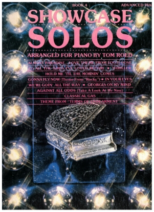 Picture of Showcase Solos Book 4, arranged by Tom Roed, advanced piano solos, sheet music folio