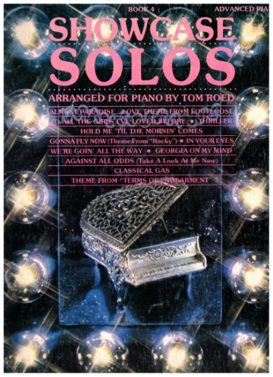 Picture of Showcase Solos Book 4, arranged by Tom Roed, advanced piano solos, sheet music folio