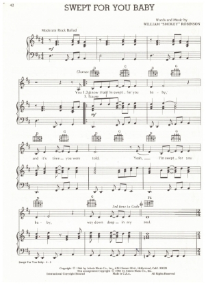 Picture of Swept for You Baby, Smokey Robinson, sheet music