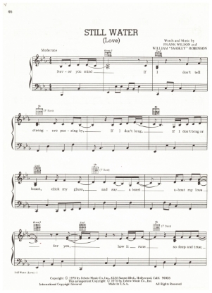 Picture of Still Water (Love), Smokey Robinson & Frank Wilson, sheet music