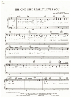Picture of The One Who Really Loves You, Smokey Robinson, sheet music