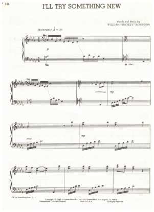 Picture of I'll Try Something New, Smokey Robinson, sheet music