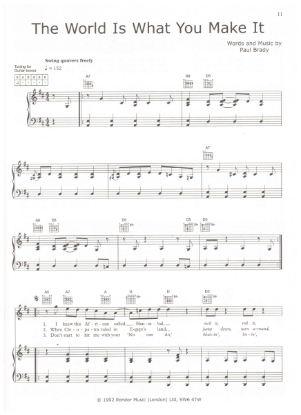 Picture of Nothing But the Same Old Story, written & recorded by Paul Brady, sheet music