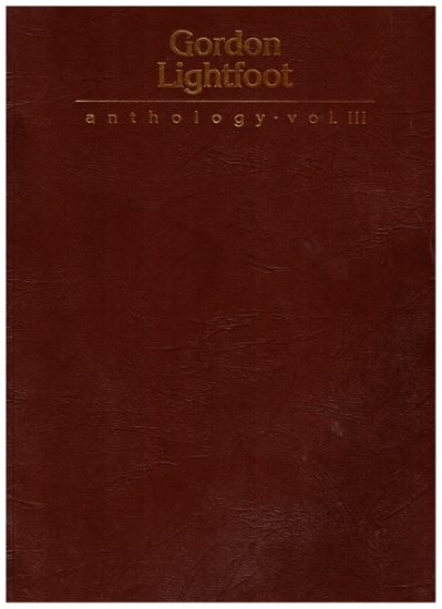 Picture of Gordon Lightfoot Anthology Volume 3, sheet music songbook