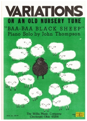 Picture of Variations on an Old Nursery Tune (Baa-Baa Black Sheep), John Thompson, piano solo 